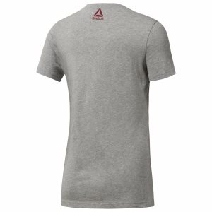 Reebok Mesh Crewneck T Shirt Damen - Grau - DE 293-ZDT